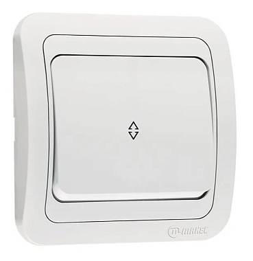 Выключатель 1 СП 10А проходной Makel Mimoza белый