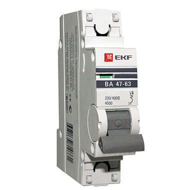 Автоматический выключатель 1P   4A (B) 4,5kA ВА 47-63 EKF PROxima