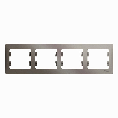 Рамка 4-постовая гориз. SE Glossa платина
