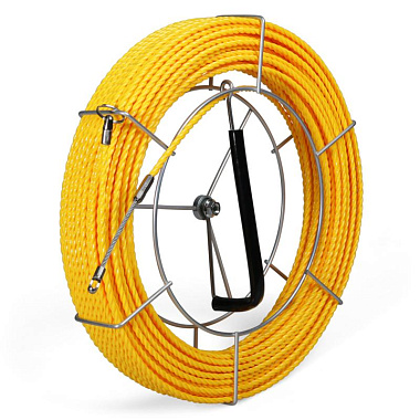 Протяжка для кабеля (полиэстер, 5.2 мм*20 м) на металлической катушке Fortisflex