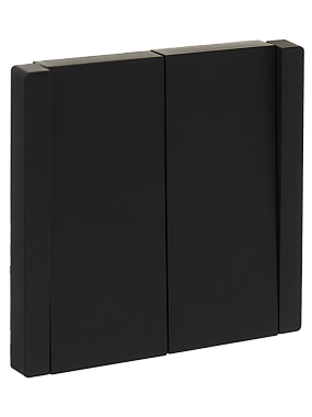 Выключатель 2 СП 10А IEK FP105 Forte&Piano черный