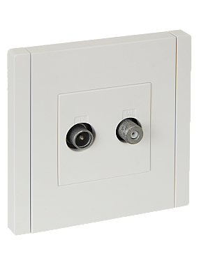 Розетка 1 СП TV+SAT IEK FP238 Forte&Piano белый