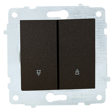 Выключатель 1 СП 10А кнопочный механизм  Ovivo черный металлик