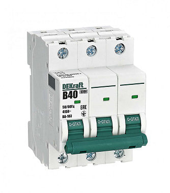 Автоматический выключатель 3P  40A (B) 6,0kA ВА103 DEKraft