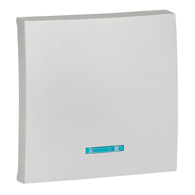 Лицевая панель выключателя 1-кл. с индикатором EKF Валенсия сталь