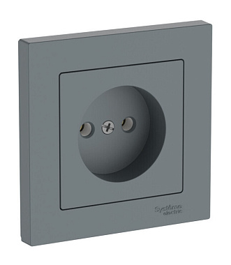 Розетка 1 СП 16А безвинт. зажим SE AtlasDesign грифель