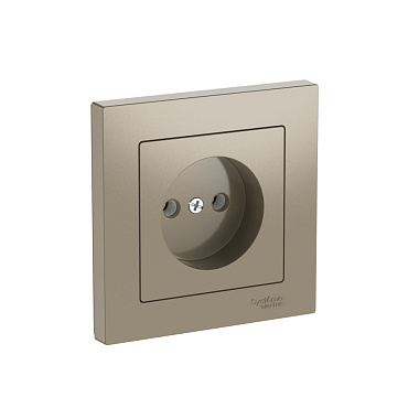 Розетка 1 СП 16А безвинт. зажим SE AtlasDesign шампань