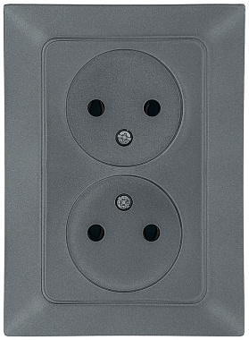 Розетка 2 СП 16А Ne-ad Aras графит
