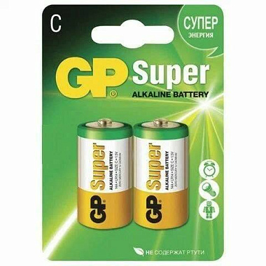 Элемент питания (C) щелочной LR14 Alkaline 1,5V 2BL GP Super