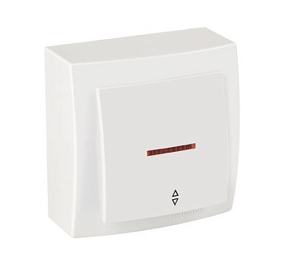 Выключатель 1 ОП 10А проходной с подсв. Themis Naturel белый