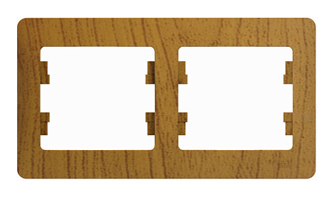 Рамка 2-постовая гориз. SE Glossa дуб