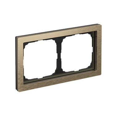 Рамка 2-постовая металл SE ArtGallery Pure латунь