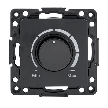 Светорегулятор 1 СП 400Вт пов-наж. (диммер) механизм EKF Стокгольм черный