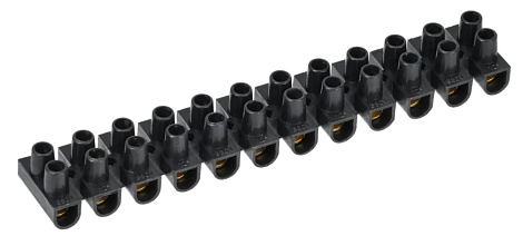 Зажим винтовой ЗВИ-15 н/г 4-10мм2 12пар черный IEK