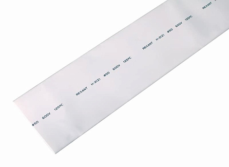 Трубка ТУТ нг  50/25 белая 1м Rexant