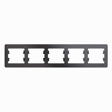 Рамка 5-постовая гориз. SE Glossa графит