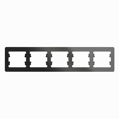 Рамка 5-постовая гориз. SE Glossa антрацит