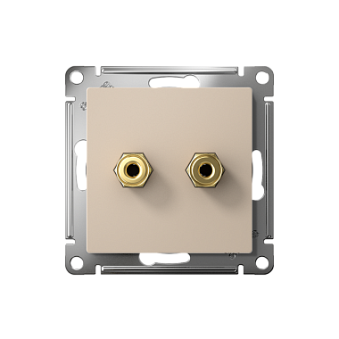 Розетка 1 СП аудио двойная механизм SE AtlasDesign песочный