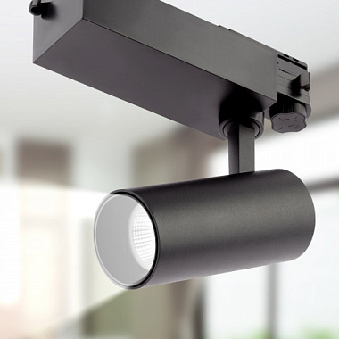 Светильник трековый светодиодный трехфазный 20Вт 4000К 1800Лм IP40 узкий луч черный ЭРА Б0049763