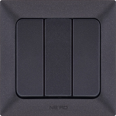 Выключатель 3 СП 10А Ne-ad Aras черный