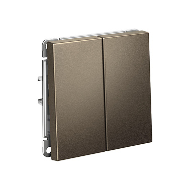 Переключатель 2 СП 10АХ сх.6/2 механизм безвинт. зажим SE ArtGallery мокко