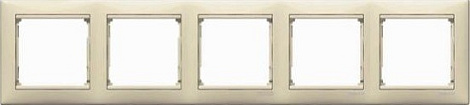 Рамка 5-постовая гориз. Legrand Valena слоновая кость