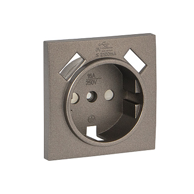 Лицевая панель евророзетки 1-местной с з/шт с 2 USB EKF Валенсия графит