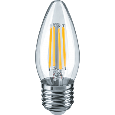 Лампа светодиодная Е27   6Вт 2700К 220-240В филамент свеча Navigator 14 007