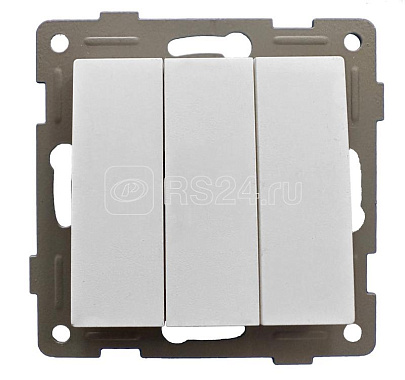 Выключатель 3 СП 10А 250В механизм GUSI Ugra белый матовый