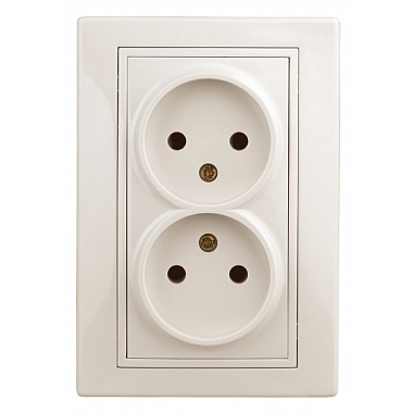 Розетка 2 СП 16А Intro Plano слоновая кость Б0027614