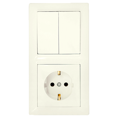 Блок комб. СП (2кл + 1роз с з/к) Bylectrica Стиль бежевый