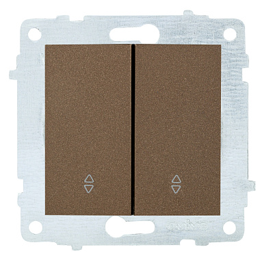 Выключатель 2 СП 10А проходной механизм Ovivo мокко