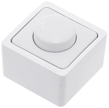 Светорегулятор 1 ОП 1000Вт поворотный (диммер) Ne-ad Murat белый