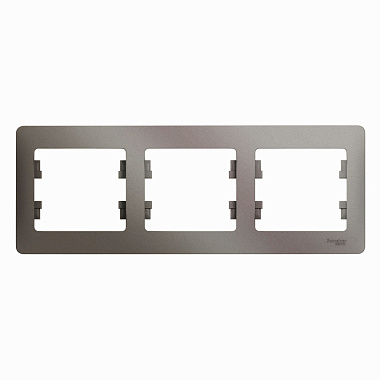 Рамка 3-постовая гориз. SE Glossa платина