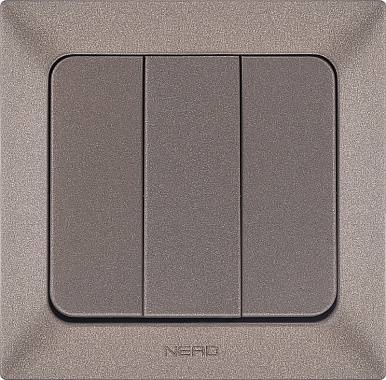 Выключатель 3 СП 10А Ne-ad Aras мокко