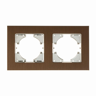 Рамка 2-постовая Gusi Electric Ugra аллюминий, цвет коричневый
