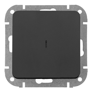 Выключатель 1 СП 10А с подсв. механизм Bylectrica Astrum карбон