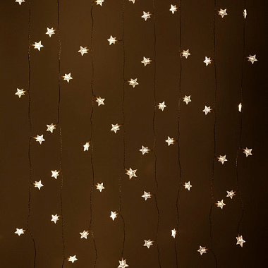Гирлянда Звездочки 1,2*1,3м теплый белый свет 220В IP20 64 светодиода ЭРА Б0051876