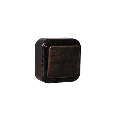 Выключатель 1 ОП  6А БелТИЗ Элект Викинг черный под бронзу