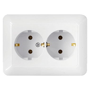 Розетка 2 ОП (АБС пластик) Бт "БелТИЗ"