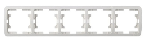 Рамка 5-постовая Makel Mimoza белый
