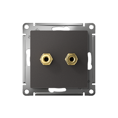 Розетка 1 СП аудио двойная механизм SE AtlasDesign базальт