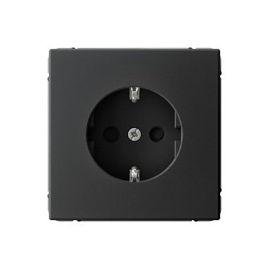 Розетка с заземлением 1 СП 16А с з/шт механизм безвинт. зажим SE ArtGallery карбон