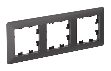 Рамка 3-постовая SE AtlasDesign Air базальт/дымчатый черный