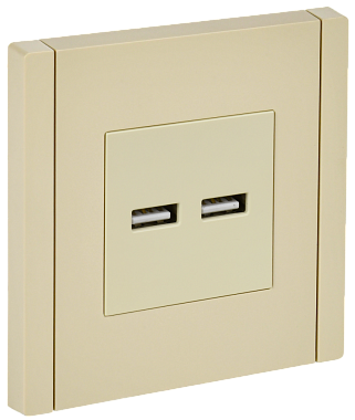 Розетка 1 СП USB А+А 3,1А IEK FP449 Forte&Piano ваниль