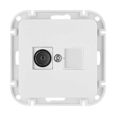Розетка 1 СП TV оконечная механизм Bylectrica Astrum белый