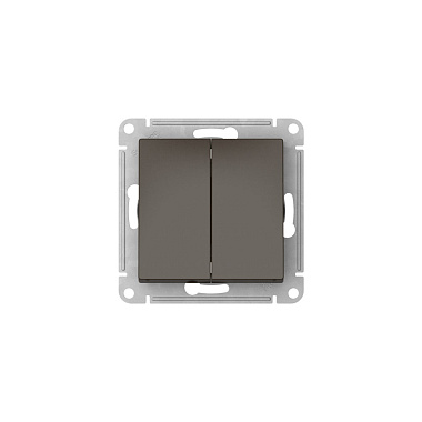 Переключатель 2 СП 10АХ сх.6/2 механизм безвинт. зажим SE AtlasDesign мокко