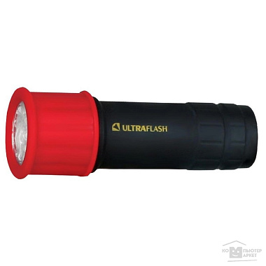 Фонарь Ultraflash Active 3XR03 светофор,  красный с черным, 9 LED, пластик, блистер