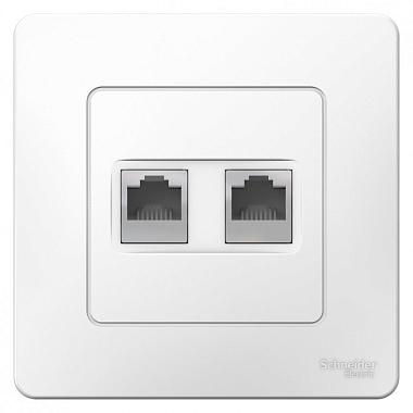 Розетка 1 СП комп. RJ45 кат.5e + телеф.RJ11 SE Blanca белый