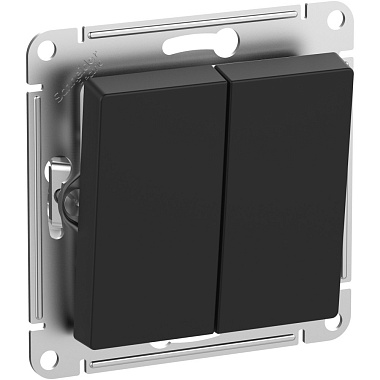 Выключатель 2 СП IP44 10АХ сх.5 механизм SE AtlasDesign Aqua карбон